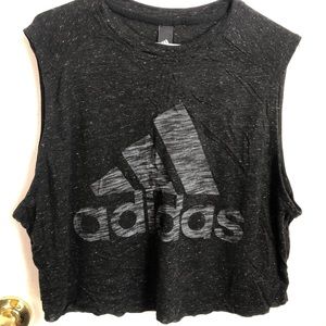 🔥 3/$20🔥 Adidas — raw hem cropped muscle tank — M